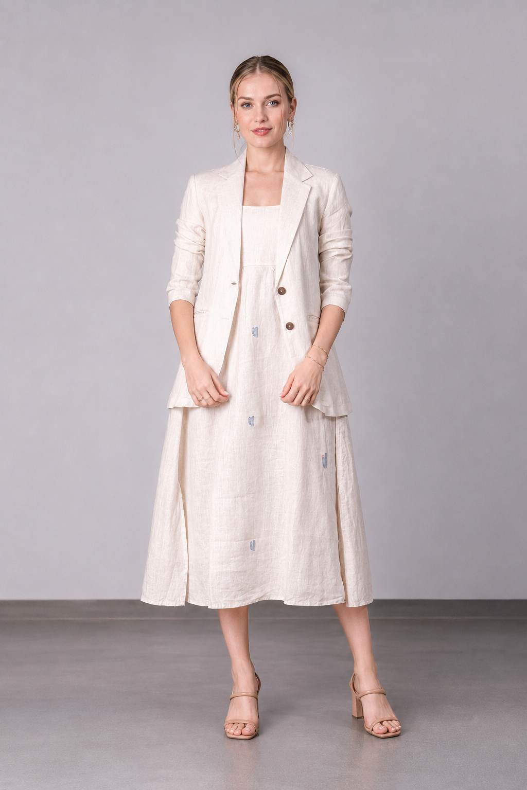 Linen Blazer - Ecru