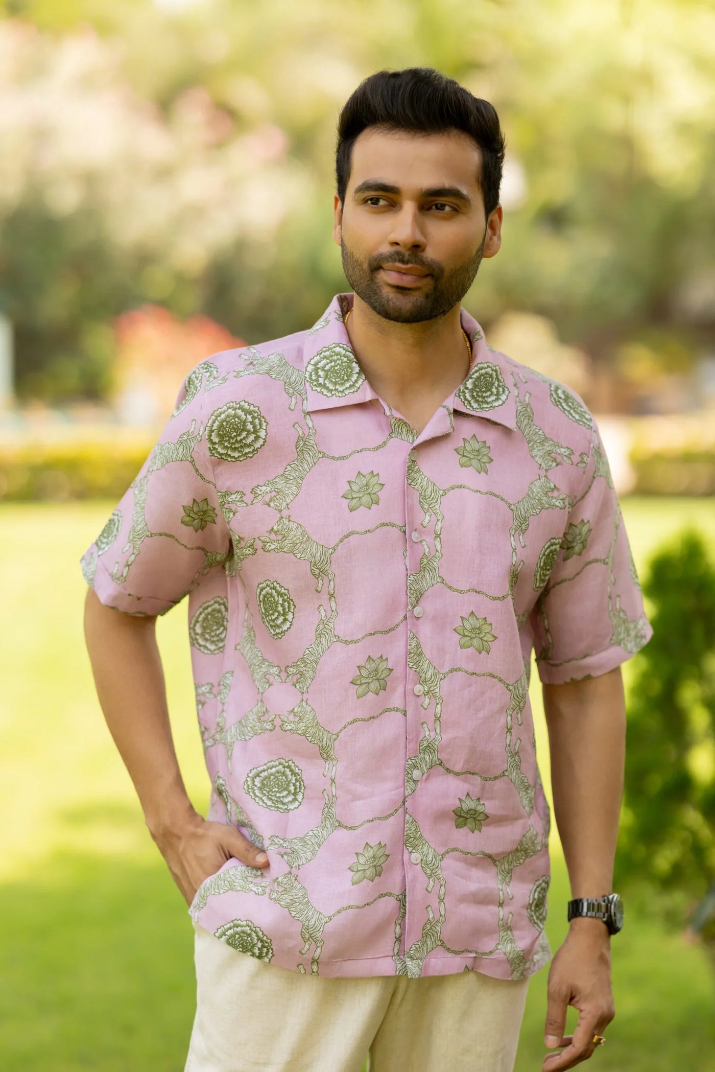 Men's Shirt - Pink Tiger