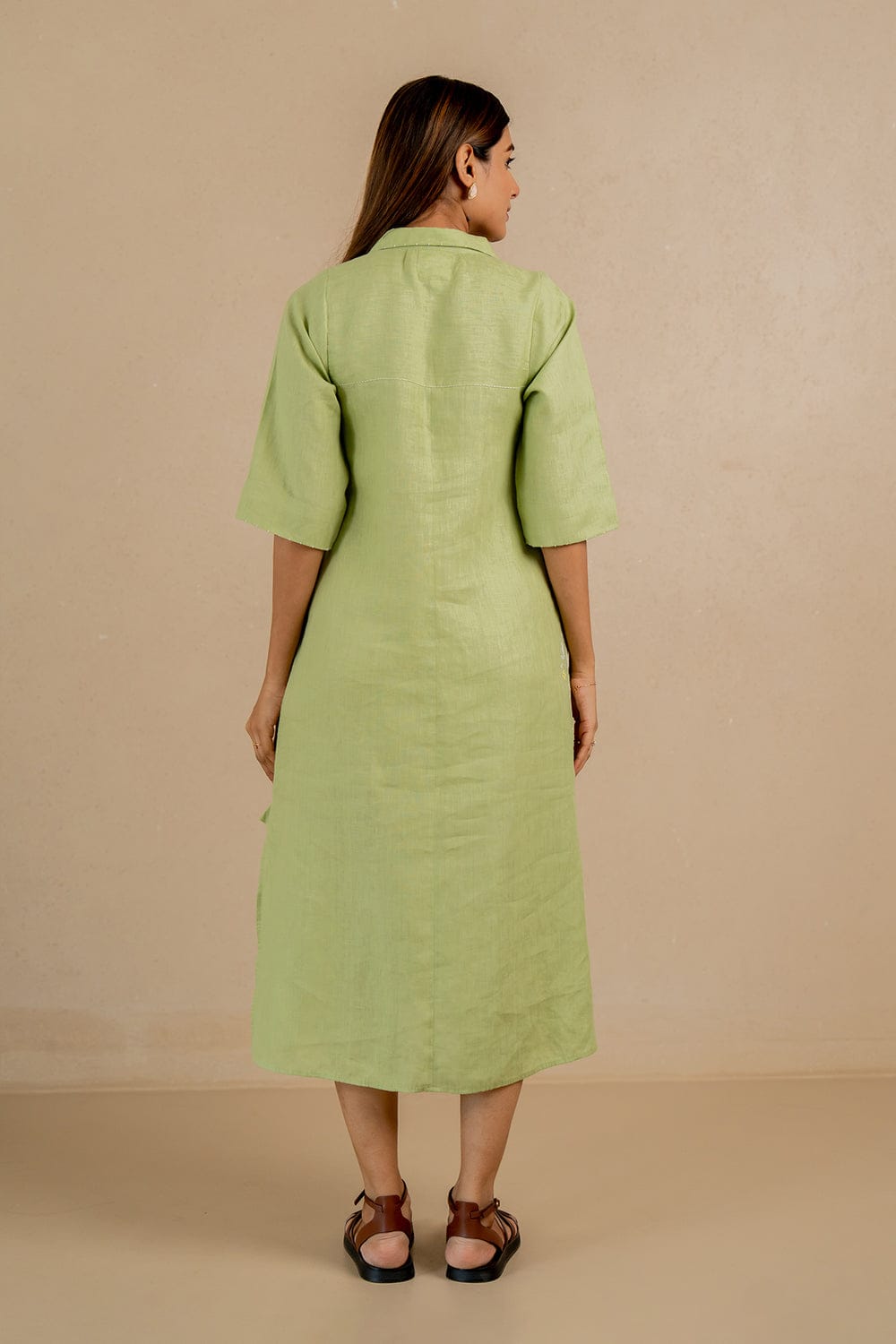 Tania Half Placket Long dress