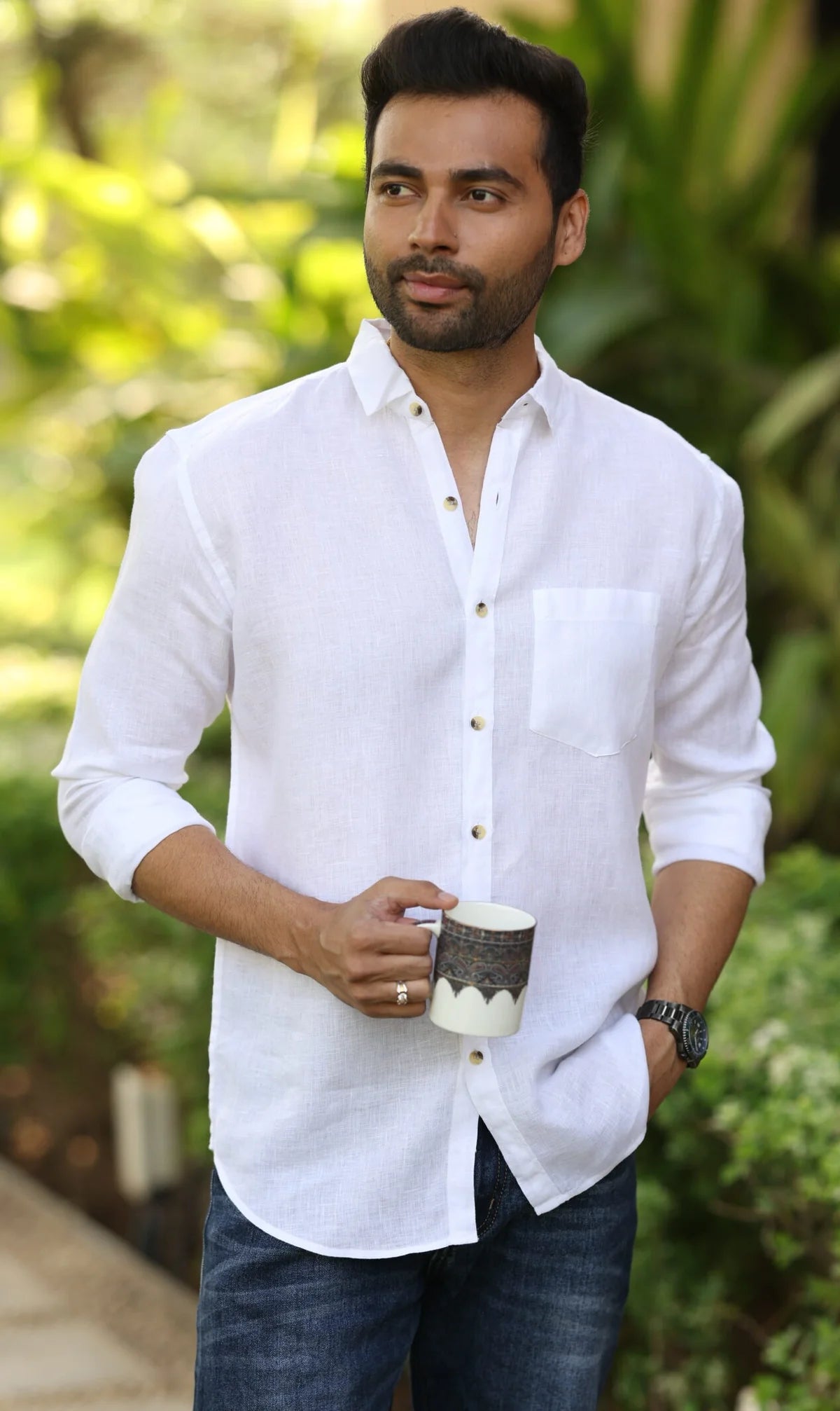 Men's Shirt - Classic Collar - White