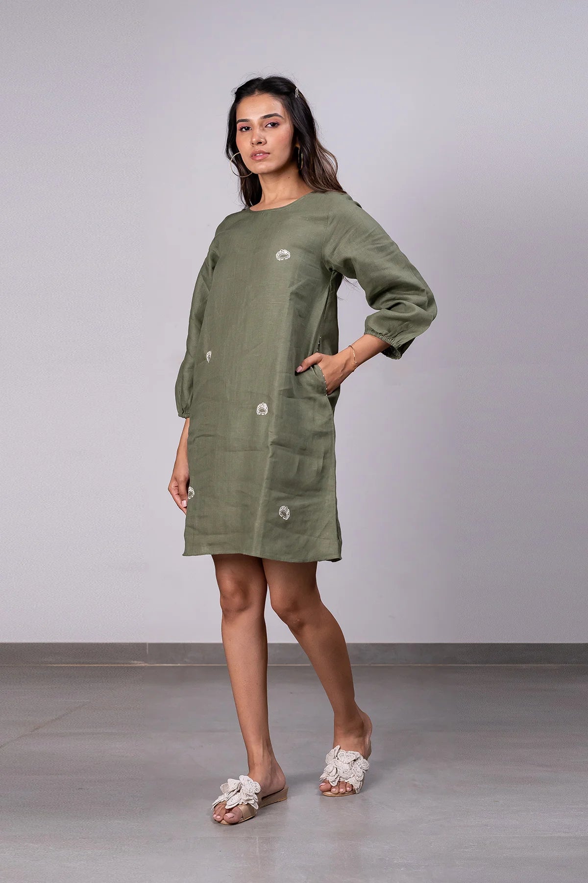 Linen Overall Frida Olive