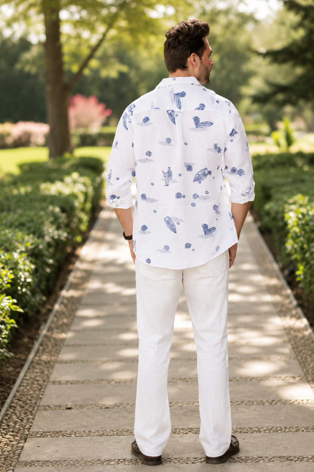 Men's Shirt - Boat & Cloud