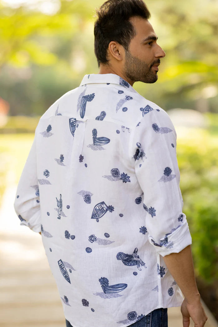 Men's Shirt - Boat & Cloud