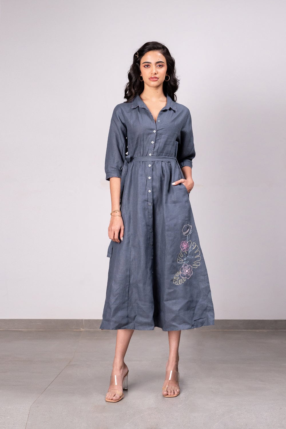 Kali Dress - Charcoal Grey