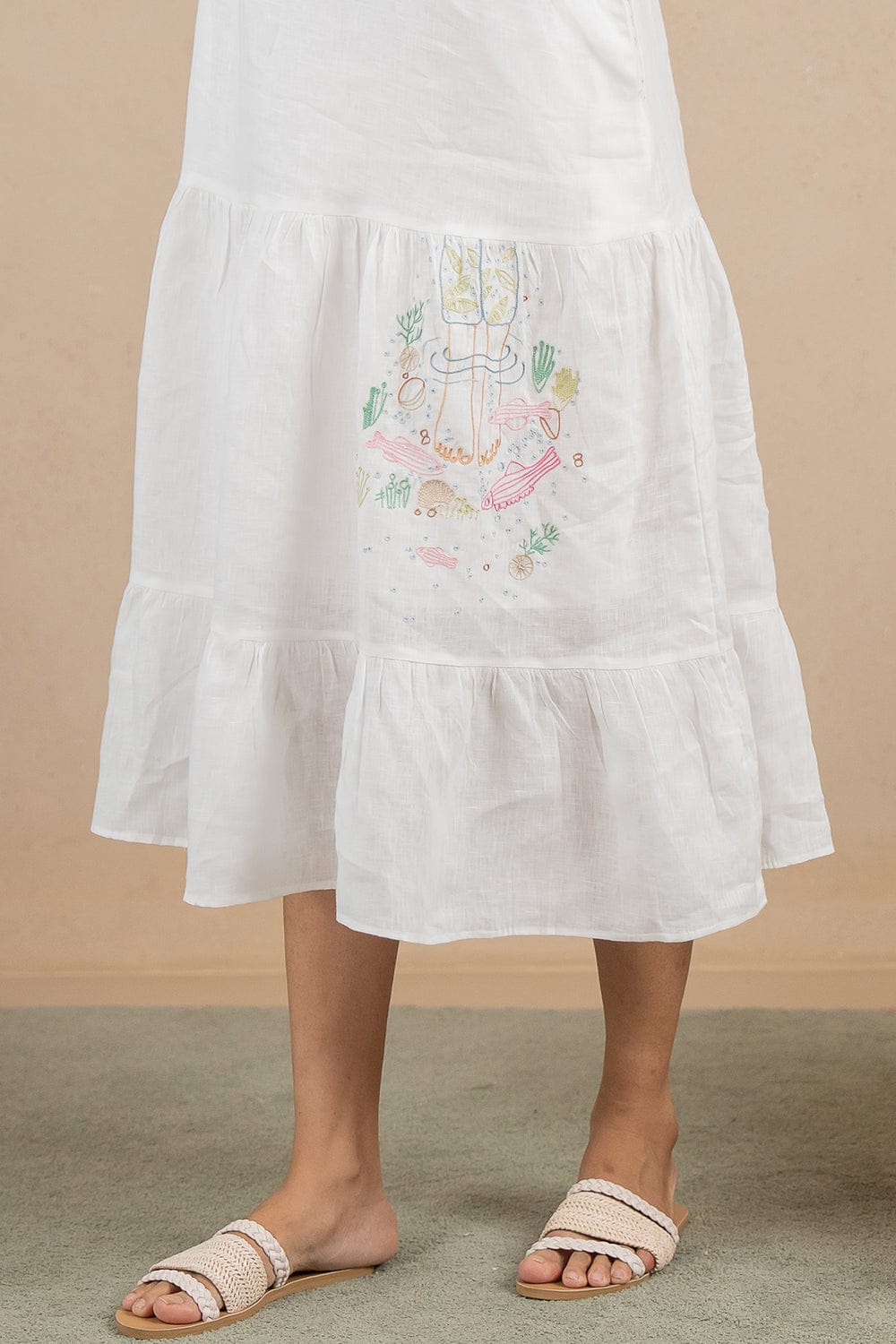 Linen Rosa Raglan Dress