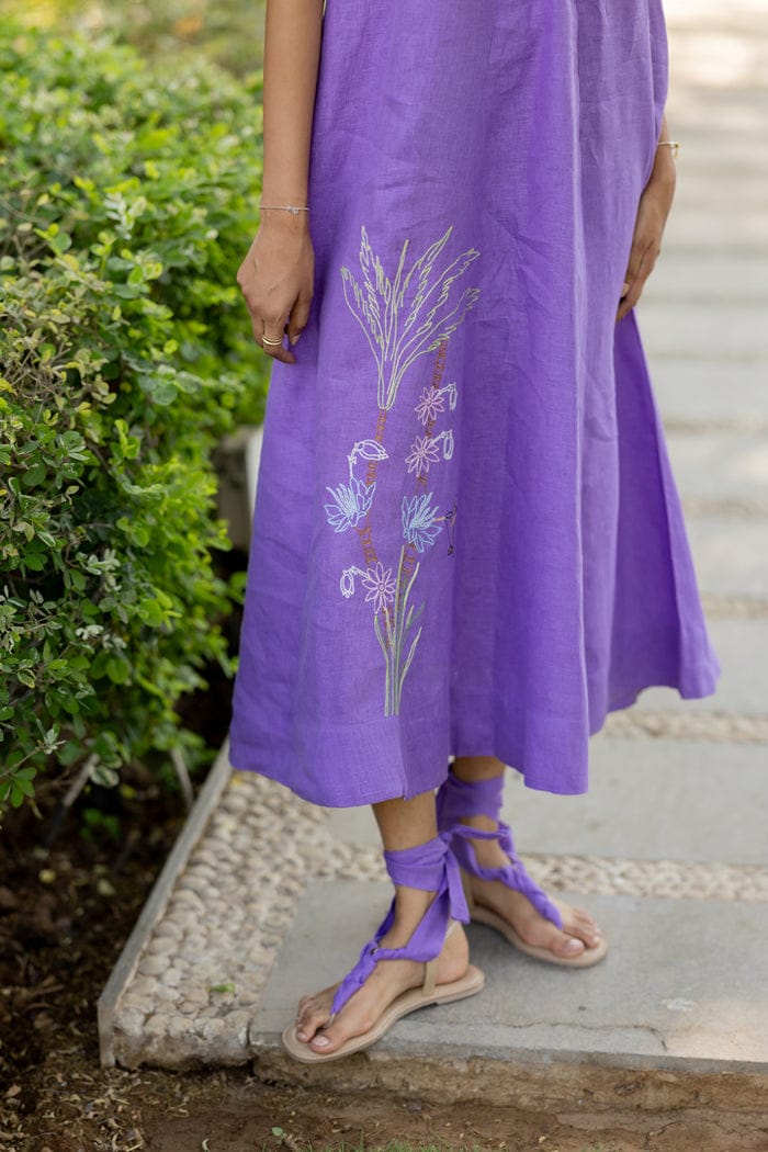 V Neck Panel Dress