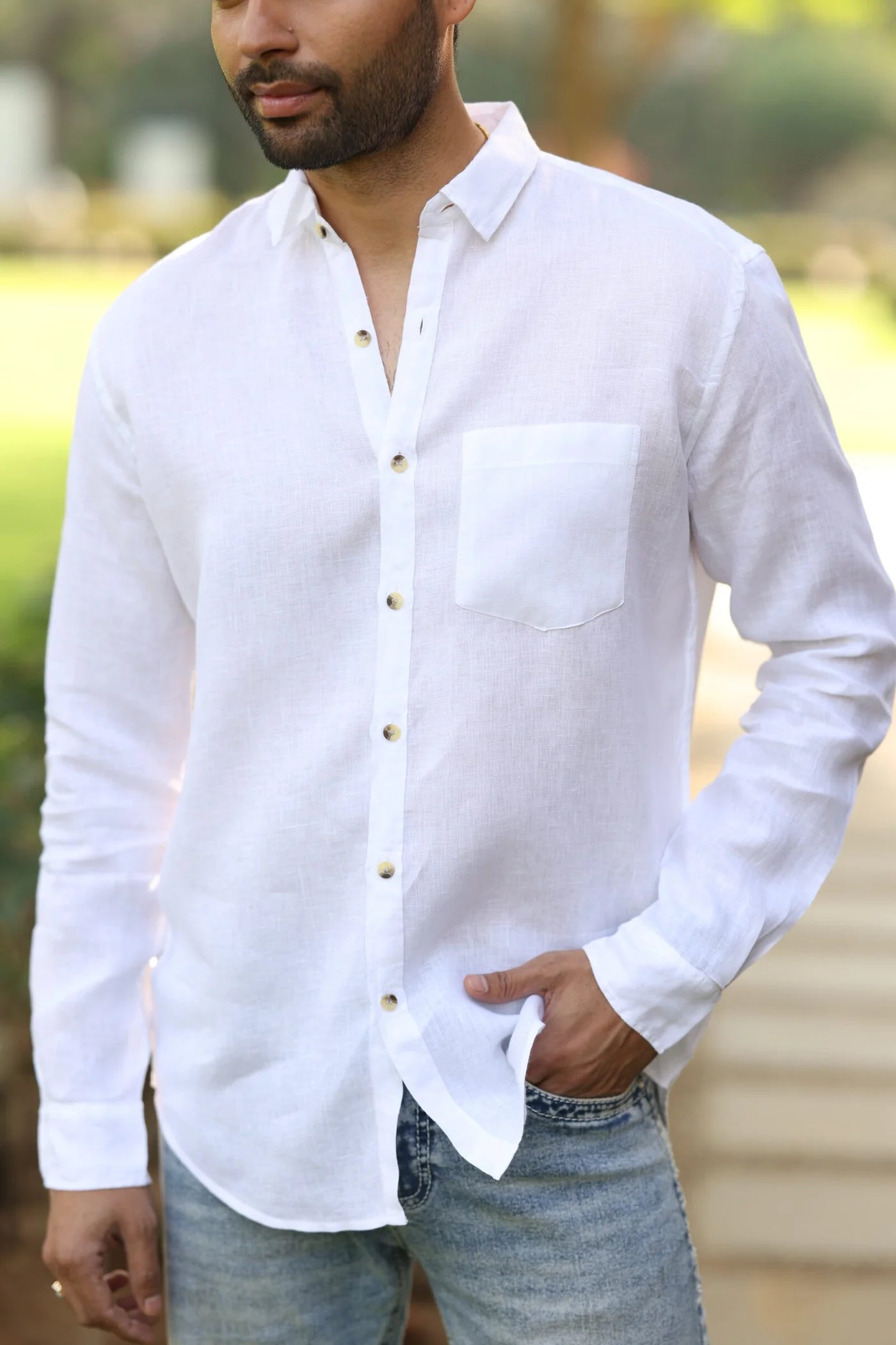 Men's Shirt - Classic Collar - White